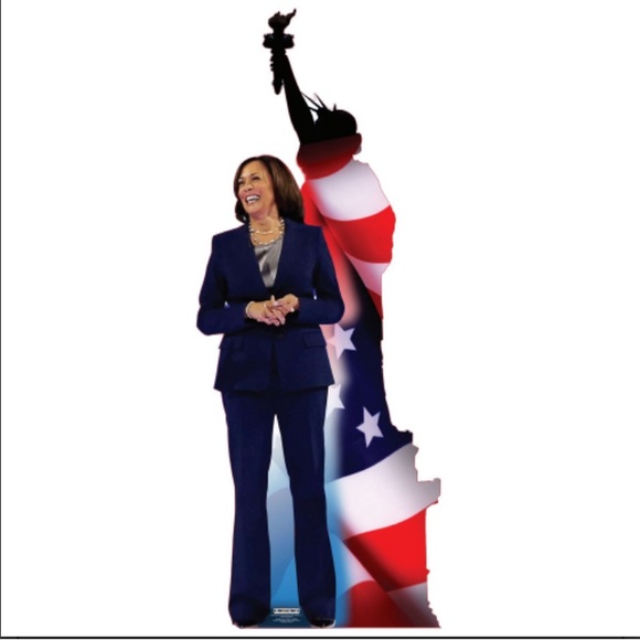 Kamala Harris and Miss Liberty Life Size Cardboard Cutout with Free Shipping